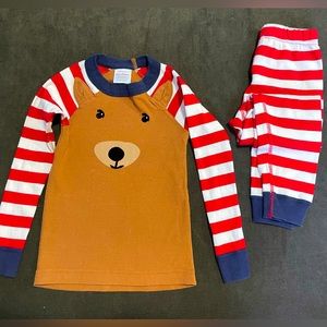 Hannah Andersson Kids Christmas Pajama Set Reindeer Size 4, 100cm